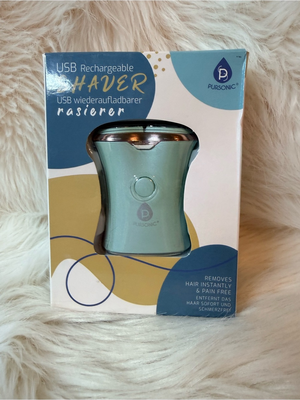 Pursonic USB Rechargeable Hair Remover - Mint